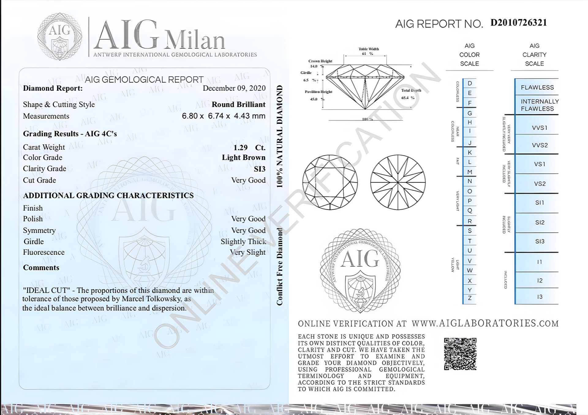products/3471/E632C859-2291-4E2C-9F7F-AB7AEAED29E0.jpeg - Svetlo-braon dijamant 1.29ct - Bel Diamonds