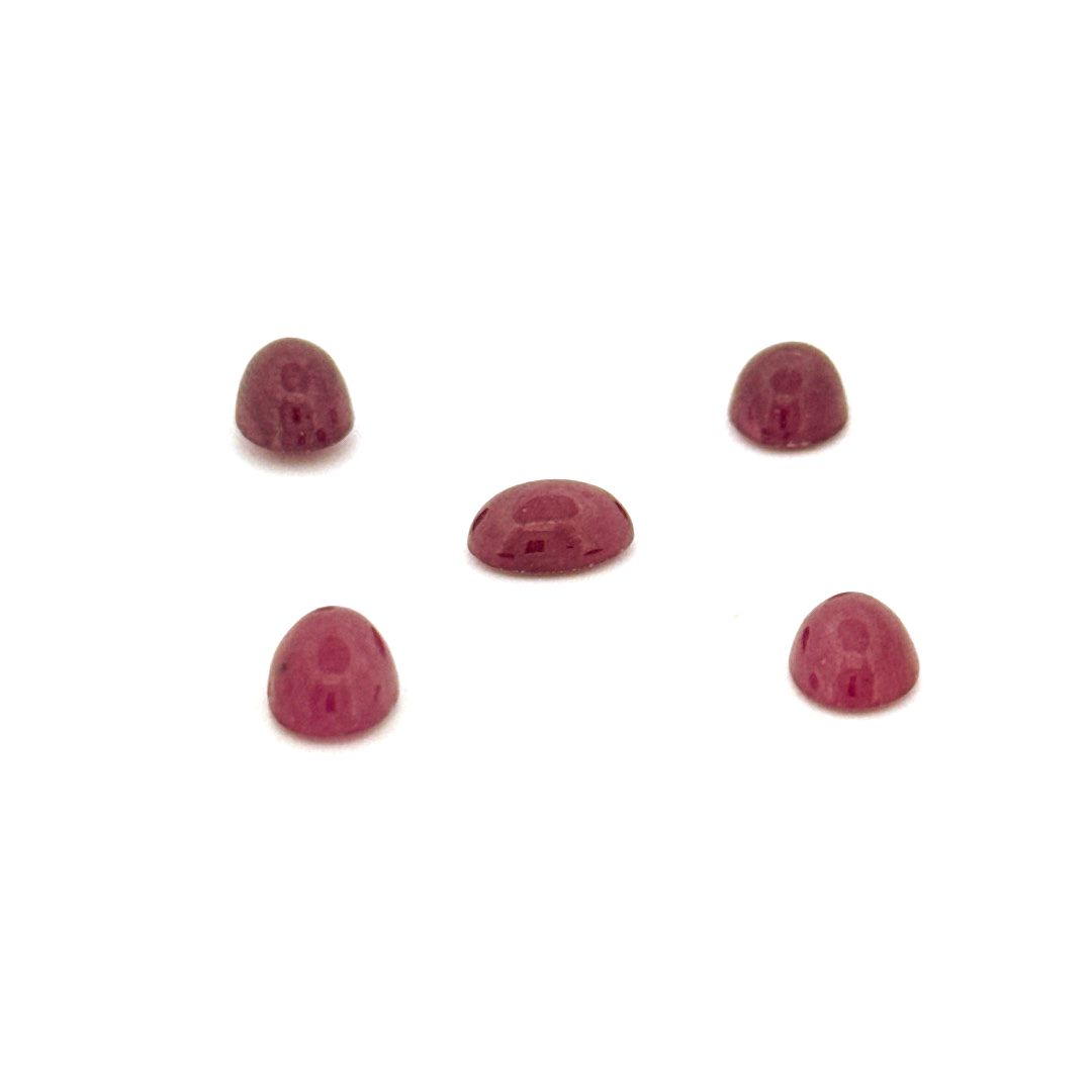 Rubin-prirodni oval kabošon (7X5) mm - Bel Diamonds