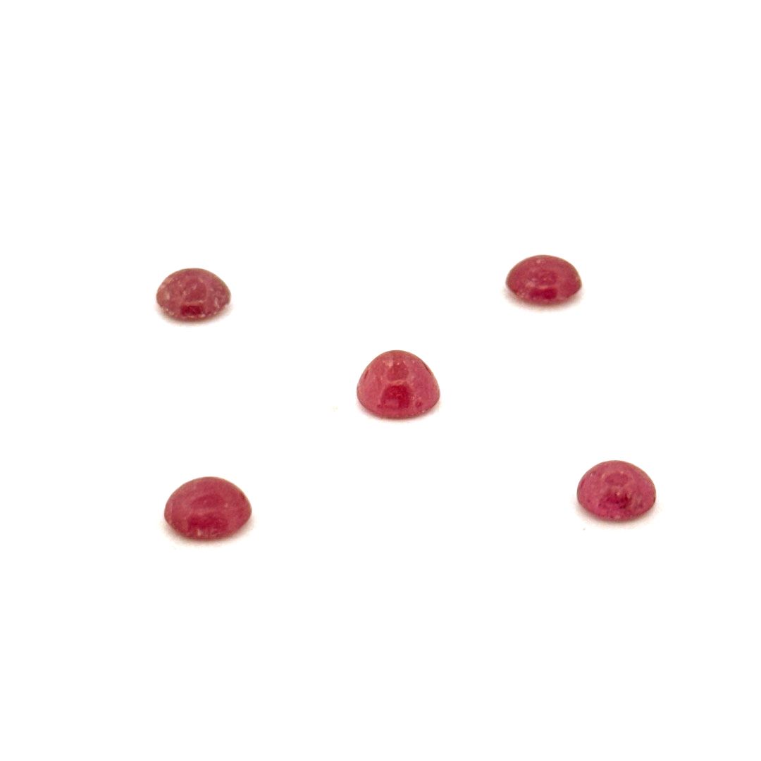 Rubin-prirodni okrugao kabošon 5 mm - Bel Diamonds