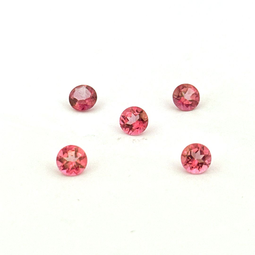 Pink topaz krug 6 mm - Bel Diamonds