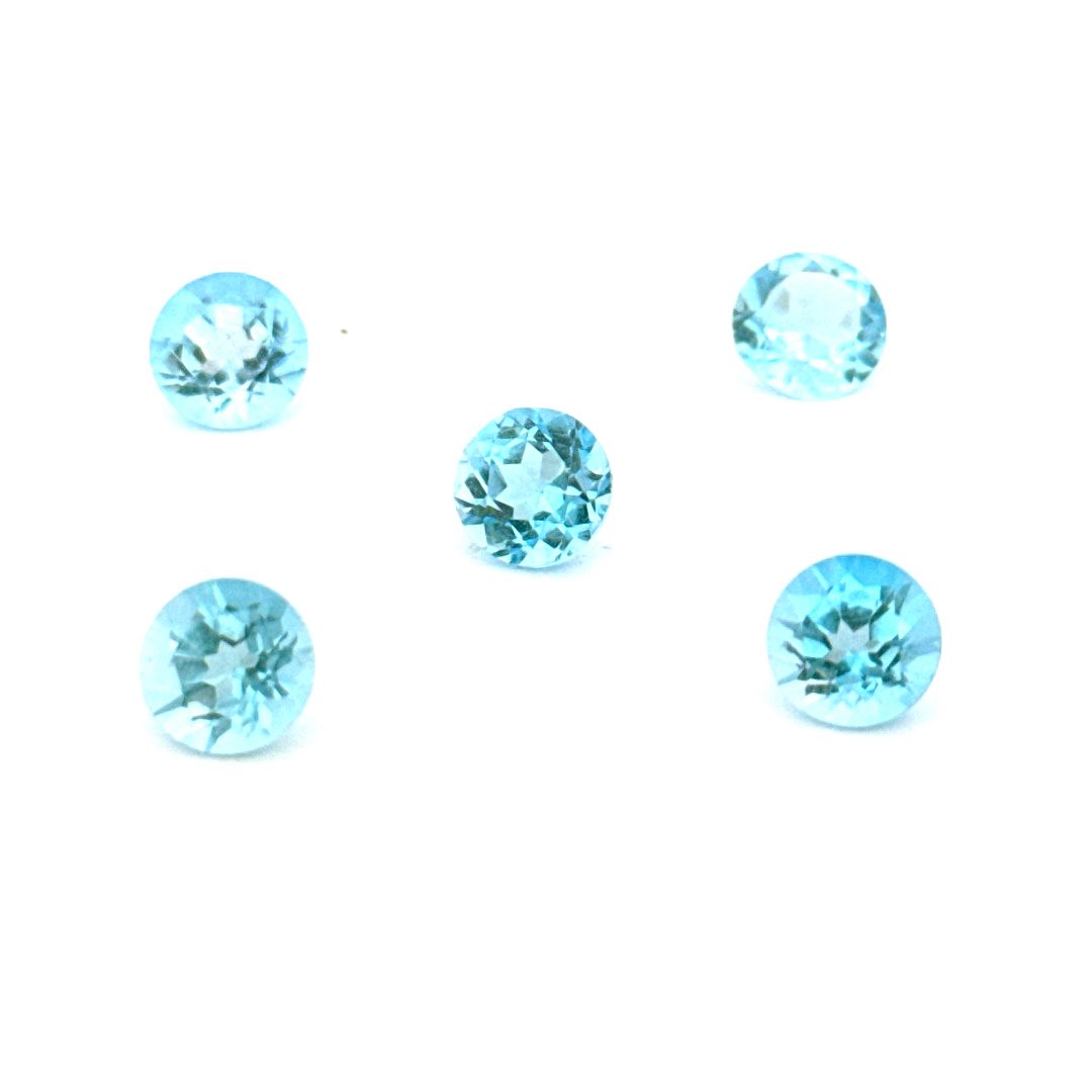 Plavi topaz krug 4 mm - Bel Diamonds
