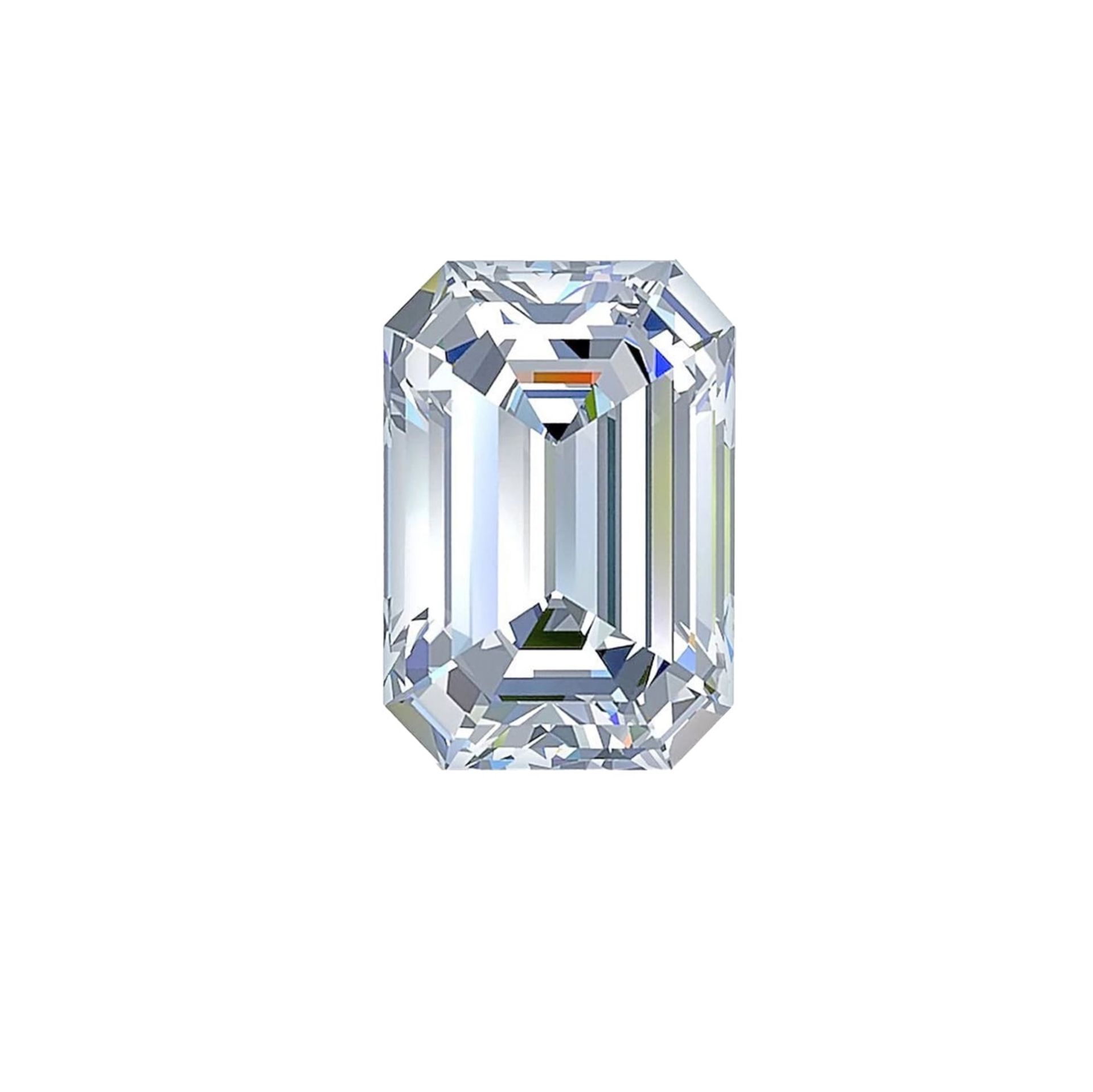 Moisanit 6x4 mm emerald cut 0.8ct - Bel Diamonds