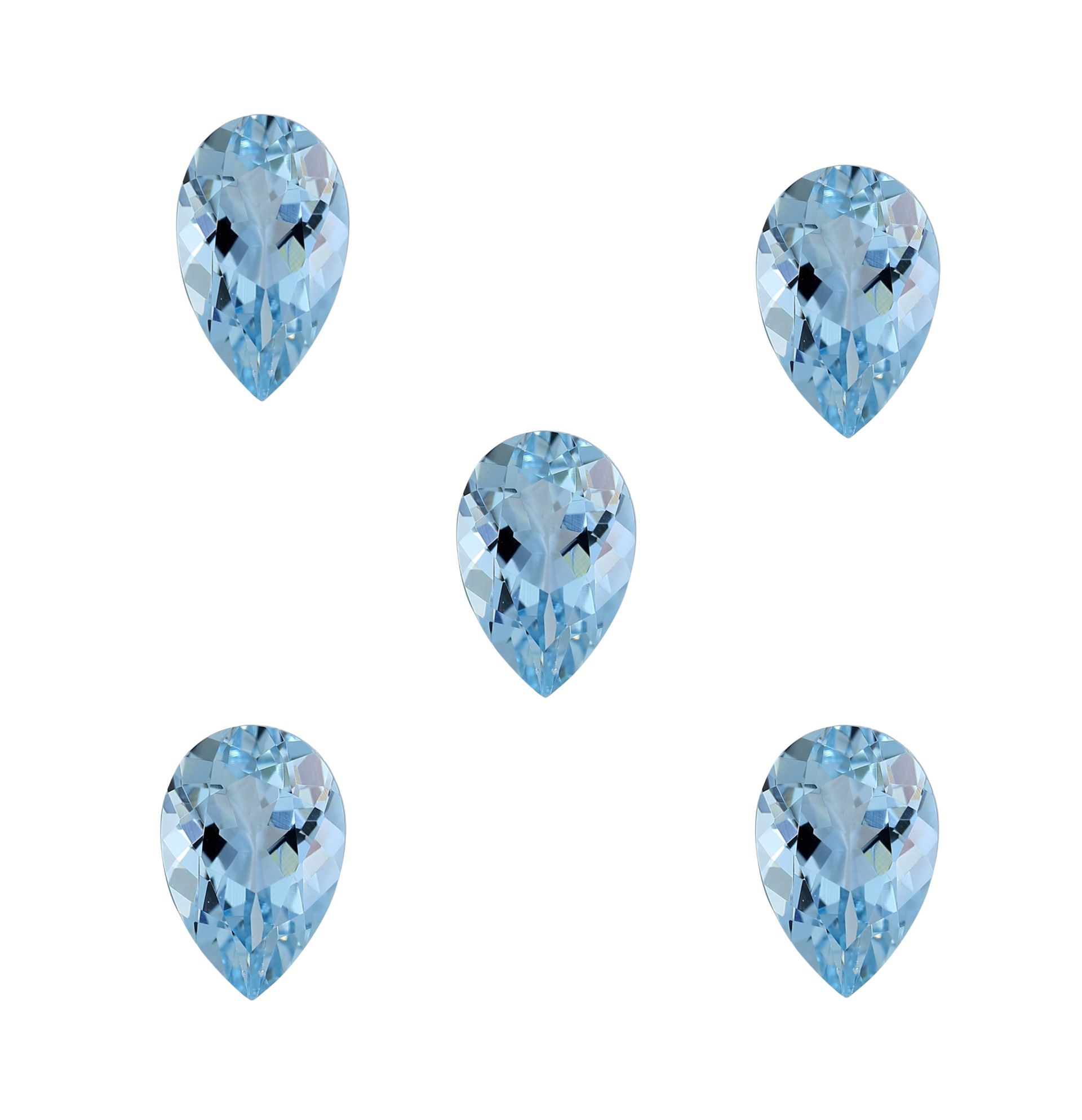 Akvamarin-kap 7x5 mm - Bel Diamonds