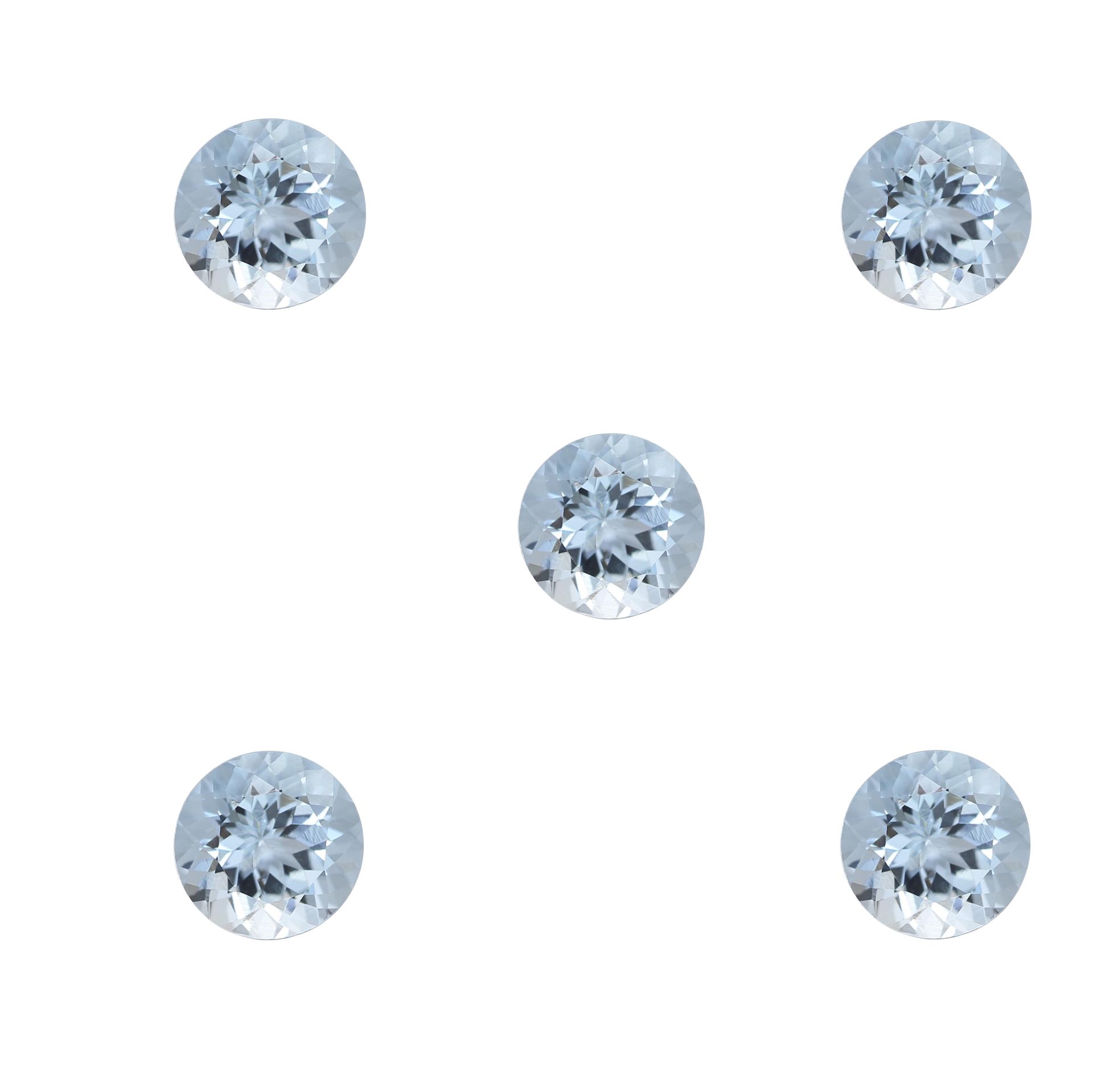 Akvamarin-okrugao 4 mm - Bel Diamonds